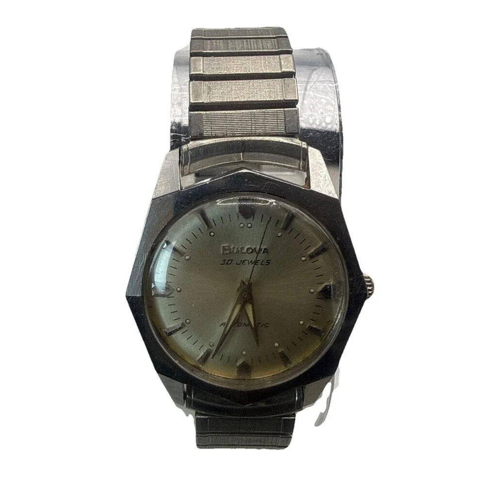 Vintage Bulova 30 Jewel Automatic Octagonal Shape self winding men’s watch Read*
